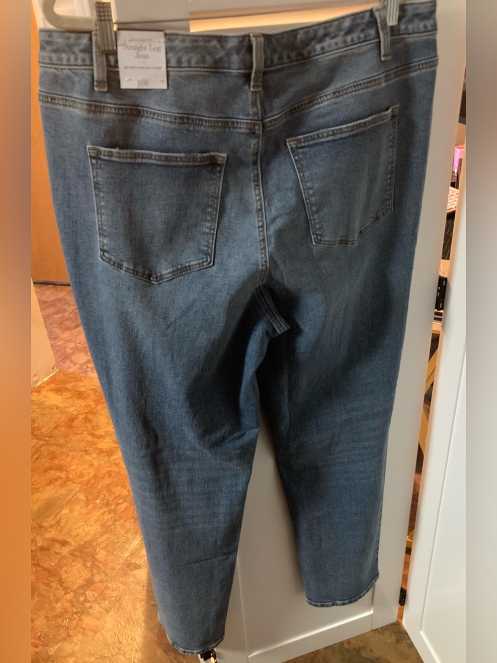 Light Blue High-Rise Straight Jeans - Women's - Picture 3 of 6